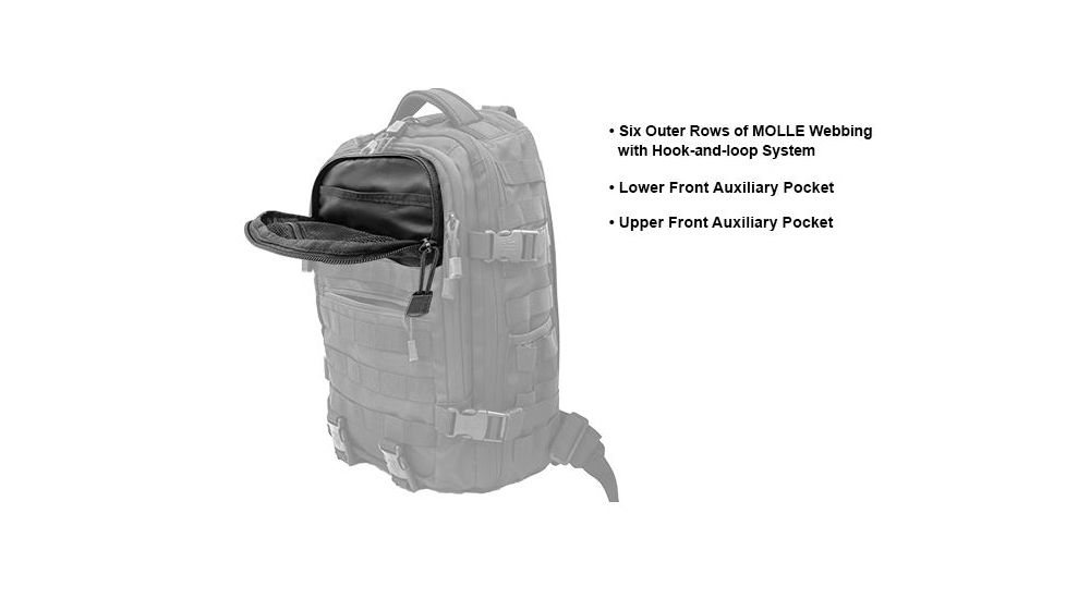 Leapers UTG Ambi 24/7 Cross Body Shoulder Vital Sling Pack,Black PVC-SP247B