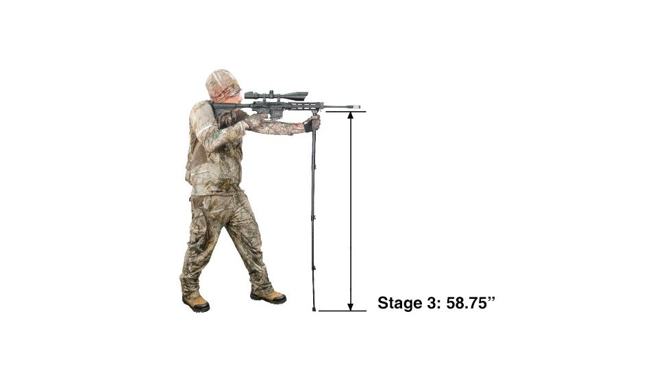 Leapers UTG Monopod with V-Rest and Camera Adaptor, 20.5in. to 58.75in., _x000D_ TL-MP150Q