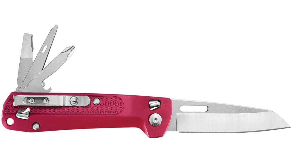 Leatherman FREE K2 Folding Knives/Multi-tool, 3.3in, 420HC SS, Crimson, 832889