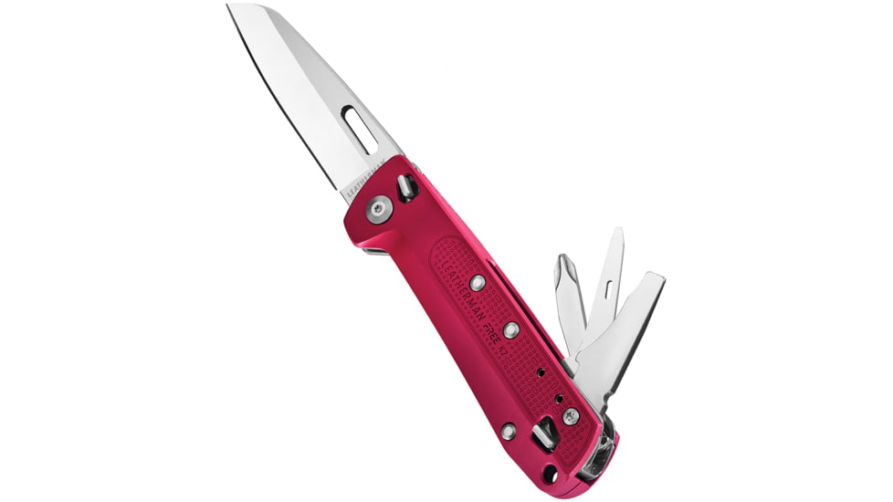 Leatherman FREE K2 Folding Knives/Multi-tool, 3.3in, 420HC SS, Crimson, 832889
