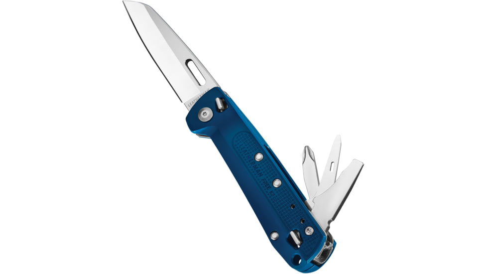 Leatherman FREE K2 Folding Knives/Multi-tool, 3.3in, 420HC SS, Navy, 832897