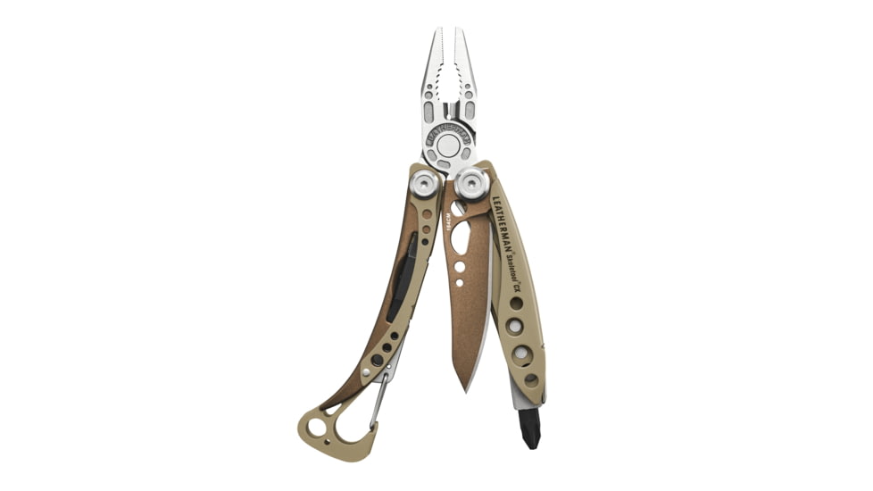 Leatherman Skeletool CX 2.6in Multi-Tools, 154CM Stainless Steel, Sandstorm, 833546