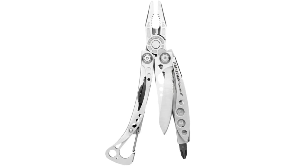 Leatherman Skeletool Multi-Tool, 2.6in, 420HC Stainless Steel Clip Point Blade, Stainless Steel Handle, 830845