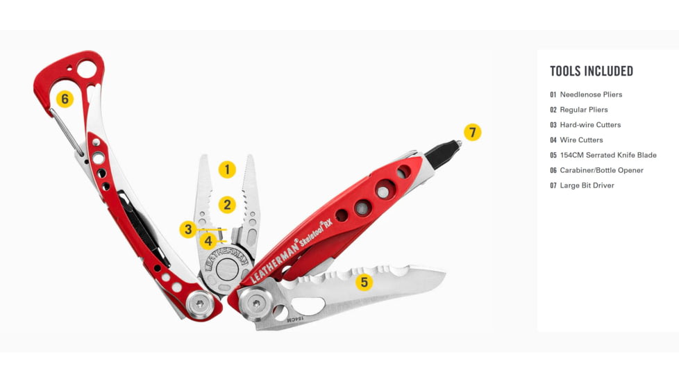 Leatherman Skeletool RX No Sheath Knife, Red, 832306