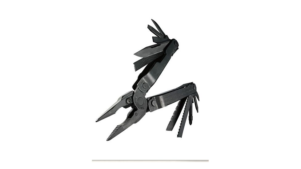 Leatherman Supertool 300 Black Oxide, Sheath, Angled