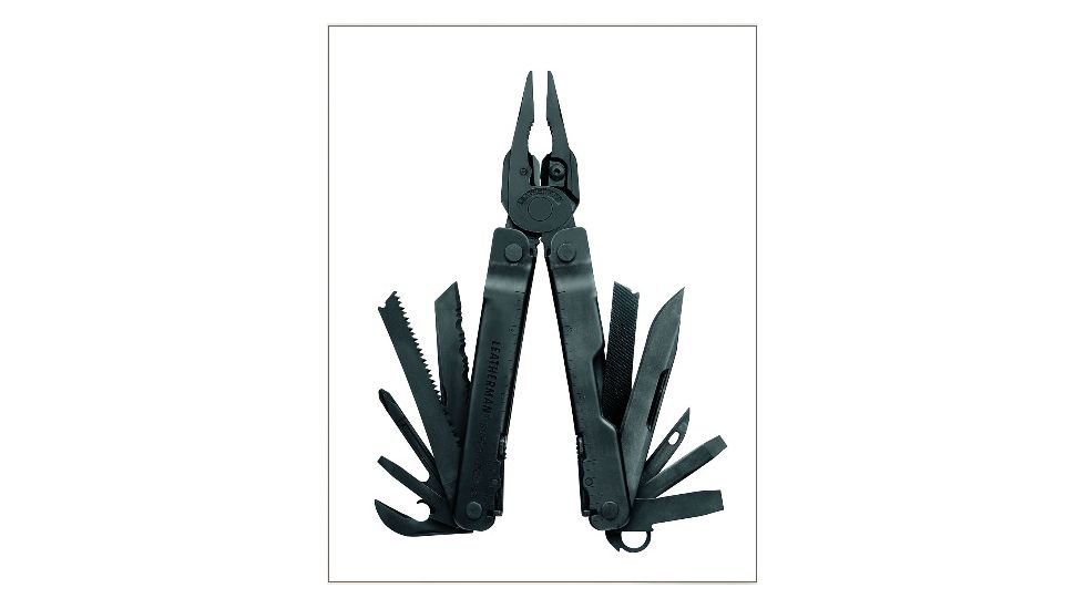 Leatherman Supertool 300 Black Oxide w/ Sheath, Open