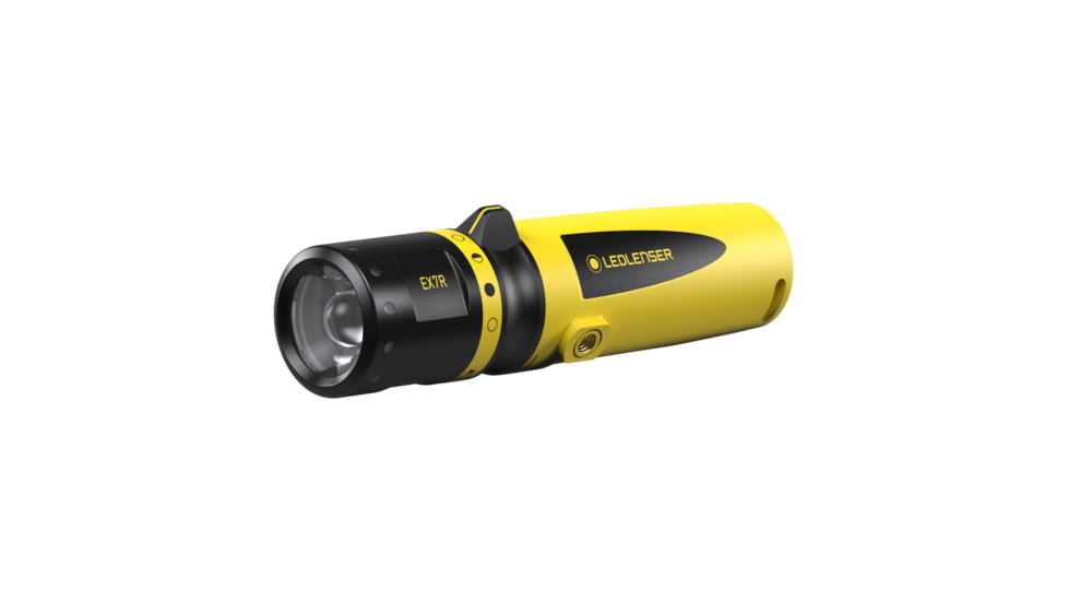 LED Lenser EX7R Li-Ion Rechargeable LED Flashlight, 220 Lumens, Box, Black, 880431