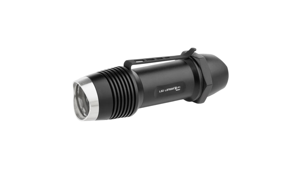 LED Lenser F1 1x CR123A LED Flashlight, 400 Lumens, Clamshell, Black, 880133