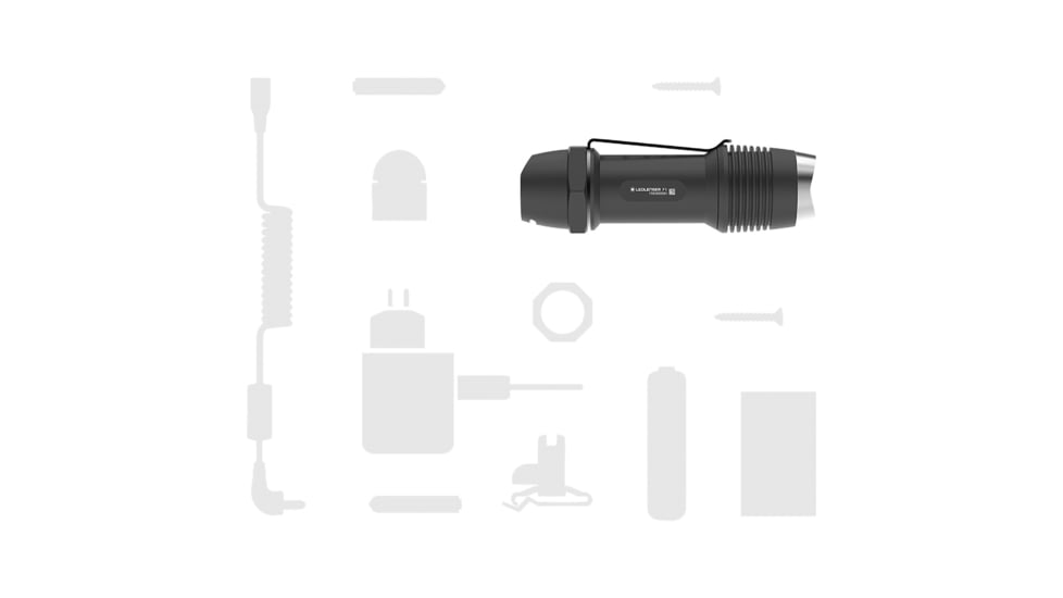 LED Lenser F1 1x CR123A LED Flashlight, 400 Lumens, Clamshell, Black, 880133