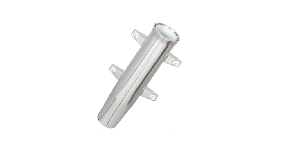 Lee's Tackle Aluminum Side Mount Rod Holder - Tulip Style - Silver Anodize 72953