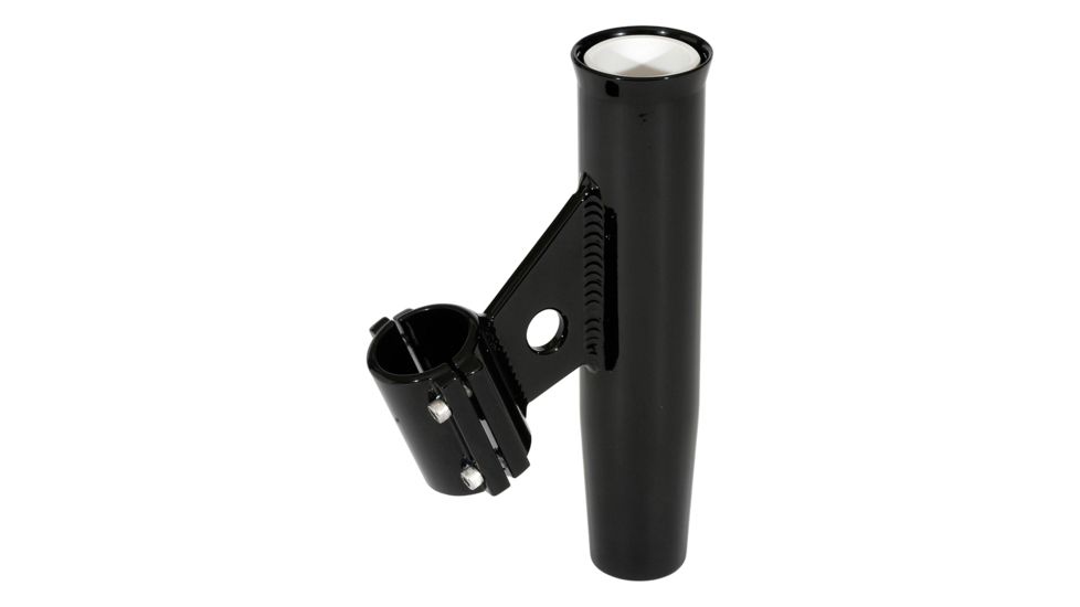 Lee's Tackle Clamp-On Rod Holder - Black Aluminum - Vertical Mount - Fits 2.375" O.D. Pipe 60010