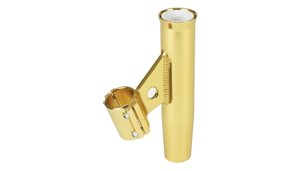 Lee's Tackle Clamp-On Rod Holder - Gold Aluminum - Vertical Mount - Fits 1.660" O.D. Pipe 31278