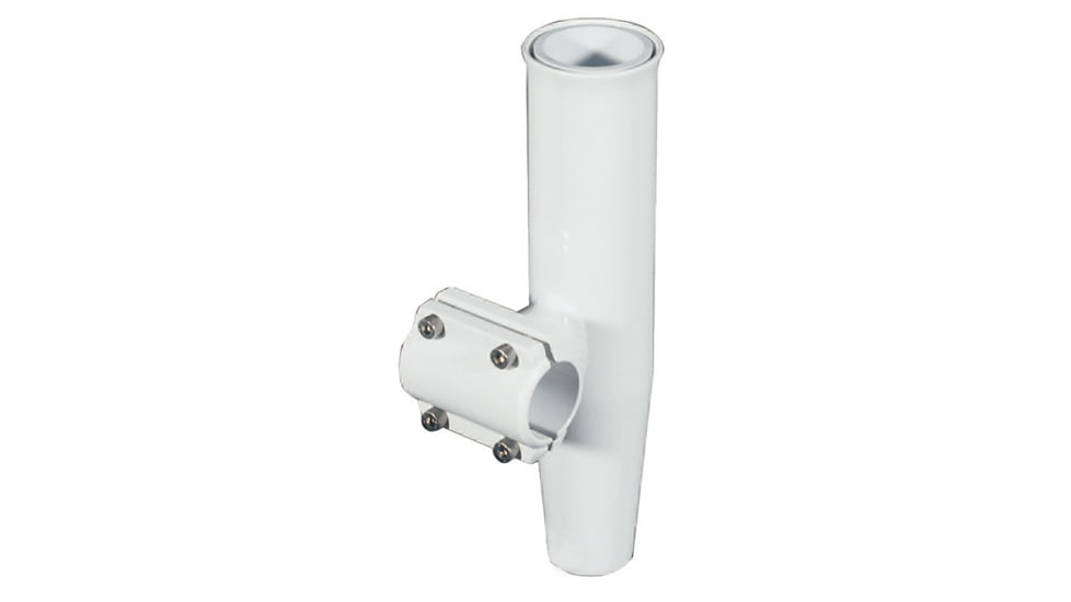 Lee's Tackle Clamp-On Rod Holder - White Aluminum - Horizontal Mount - Fits 1.660" O.D. Pipe 60021