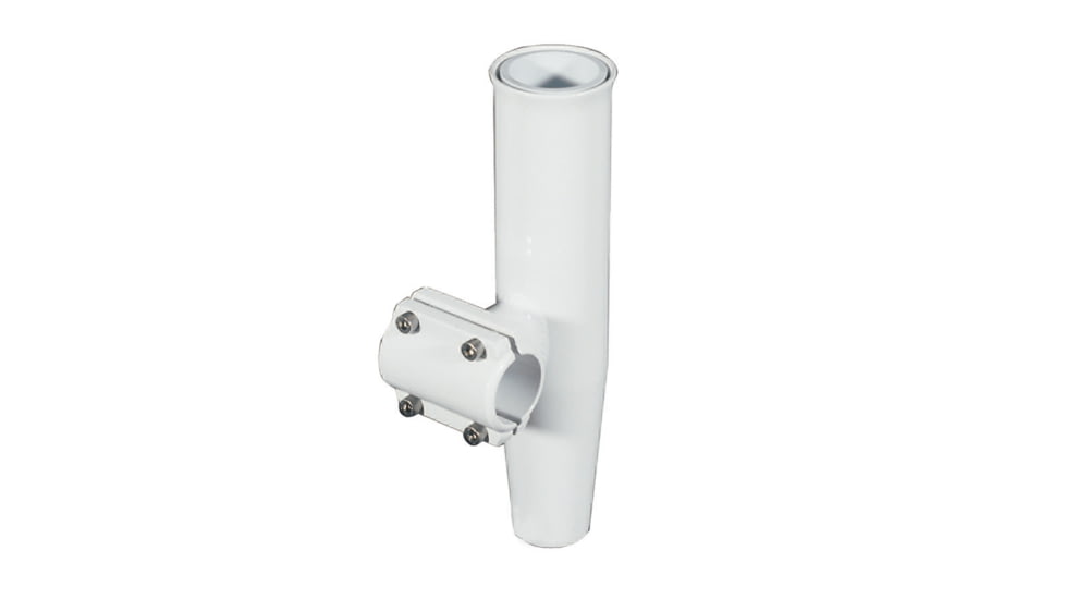 Lee's Tackle Clamp-On Rod Holder - White Aluminum - Horizontal Mount - Fits 1.900" O.D. Pipe 62232