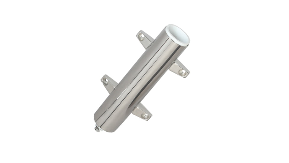 Lee's Tackle Steel Heavy Duty Bulkhead Mount w/Swivel Base 2.25" OD X 10.5" Tube Stainless 31160