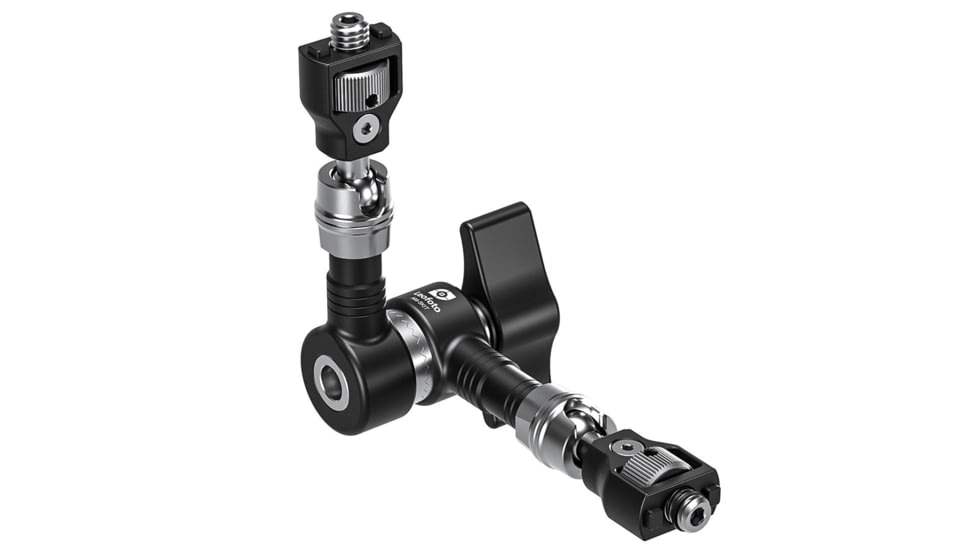 Leofoto AM-5 Kit Versa Magic Arm Heavy-Duty w/Anti-Twist Adapter, 1/4th Mounting Screws, Black, AM-5-KIT