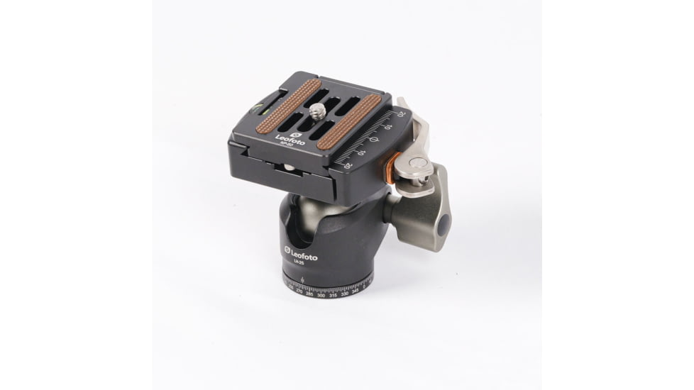 Leofoto LH-25LR Mini Ball Head w/ LR-50 Lever-Release Clamp, Arca, Black, LH-25LR