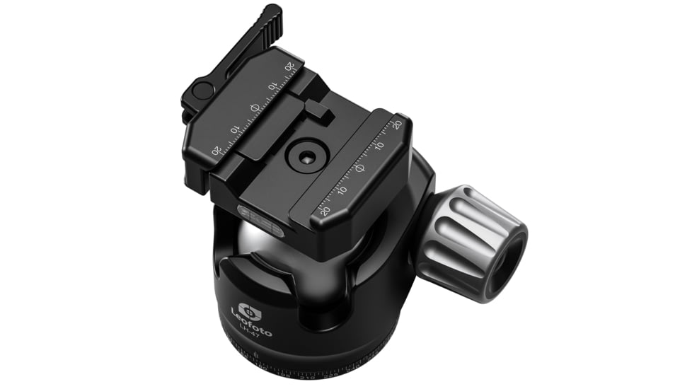 Leofoto LH-40LSC Lever-Release Hybrid Clamp Ball Head, Arca/Picatinny, Black, LH-40LSC