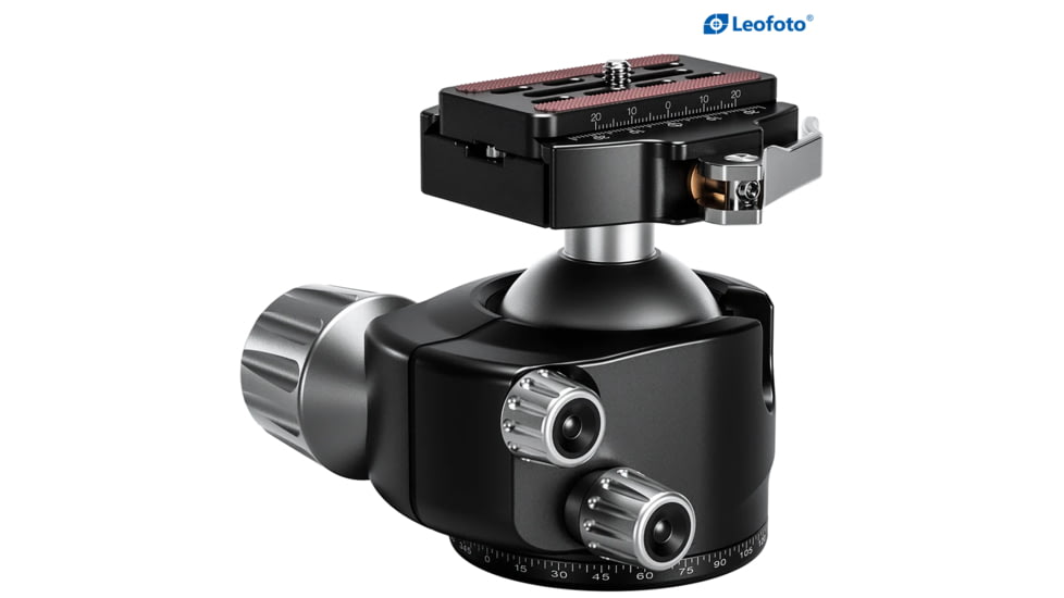 Leofoto LH-55LR Ball Head w/ Lever Release Clamp, Arca, Black, LH-55LR