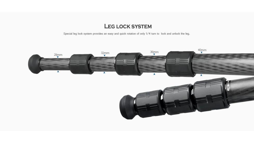 Leofoto LN-404C Heavy Duty Tripod w/ 100mm Bowl/Platform &amp; Bag, Camo, LN-404C-CAMO