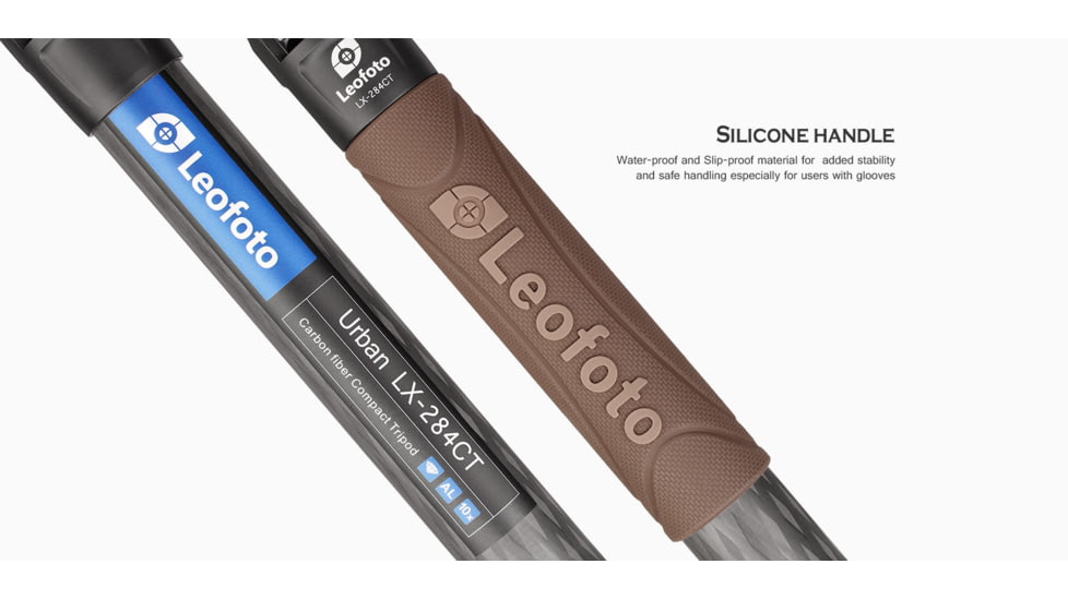 Leofoto LX-284CT/XB-38 Reversible Travel Tripod w/ Ball Head Set, Black, LX-284CT+XB-38