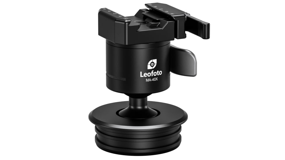 Leofoto MAB-75X Outdoors Ball Head w/ 75mm Systematic Adapter, Black, MAB-75X
