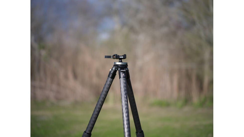 Leofoto ST-364CX Outdoors Tripod w/ Integrated Lever-Control Ballhead&amp;Lever-Release Clamp, Black, ST-364CX