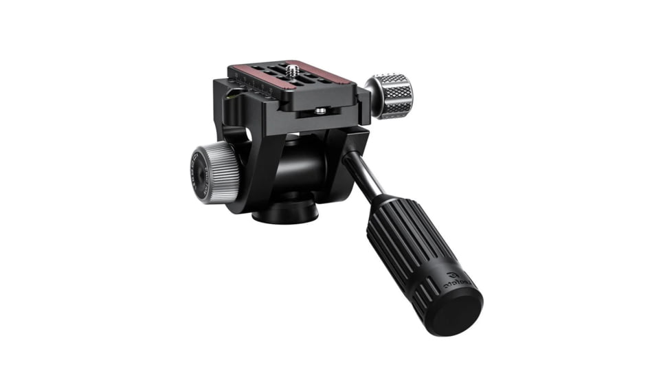 Leofoto SW-02 Mini Fluid Head for Binoculars, Arca Swiss, Black, SW-02