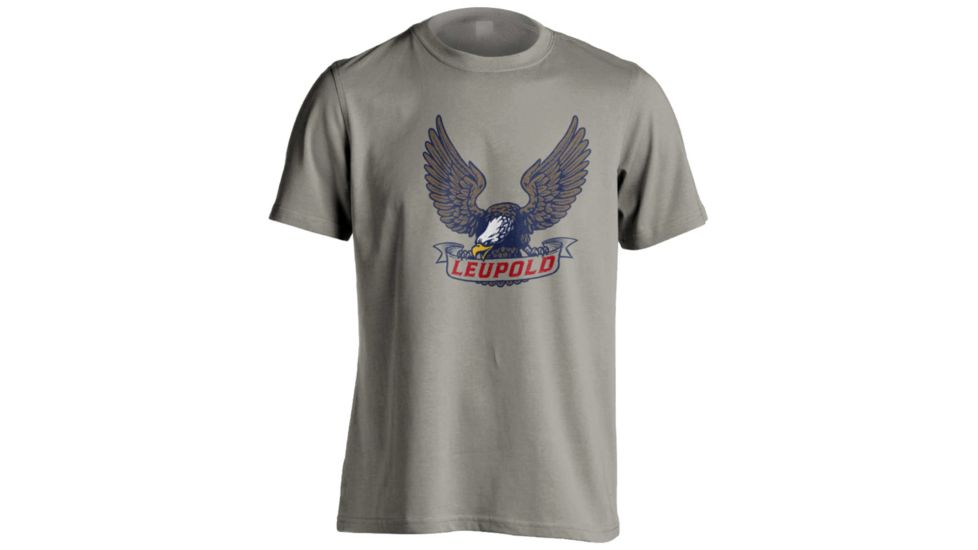 Leupold American Eagle Premium Short Sleeve Shirt - Mens, Cotton/Poly Blend, Stone Gray, Medium 175156