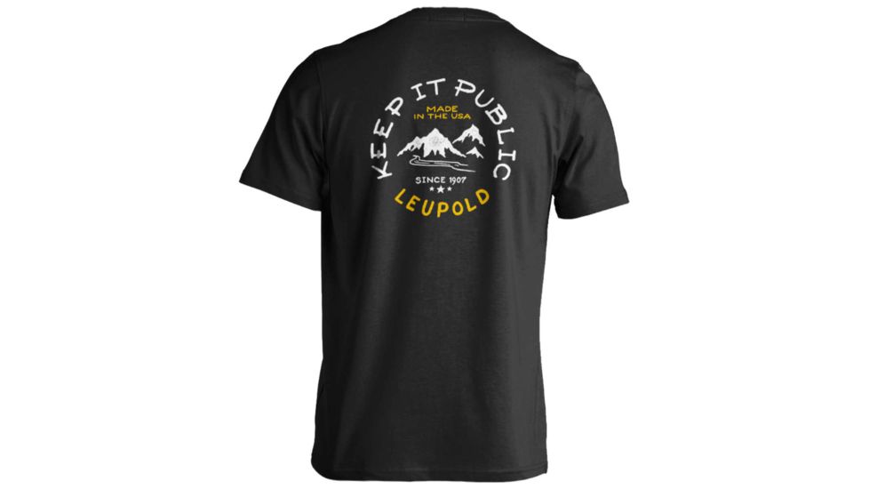 Leupold Keep It Public Short Sleeve Shirt - Mens, Cotton/Poly Blend, Black, Medium 175136