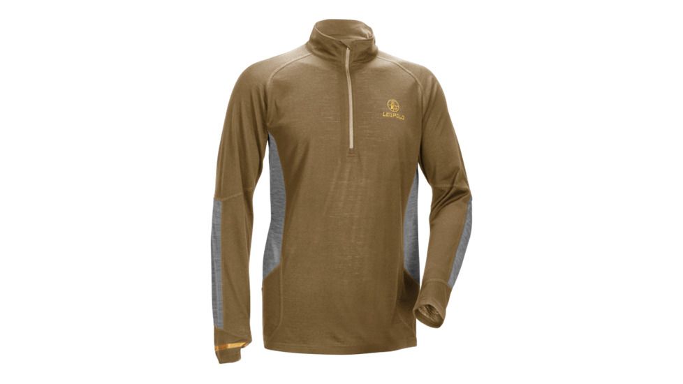 Leupold Secluded Baselayer 1/2 Zip Jacket, Shadow Tan/Grey, 2XL, 172567