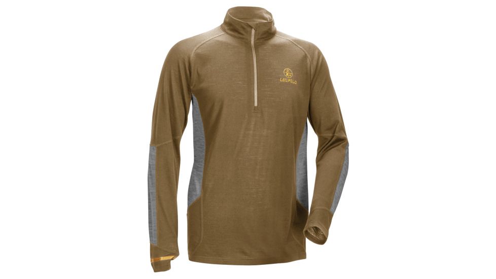 Leupold Secluded Baselayer 1/2 Zip Jacket, Shadow Tan/Grey, Large, 172565
