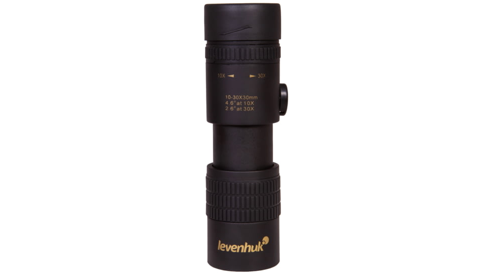 Levenhuk Atom 10-30x30 Monocular, Black, Small, 74096