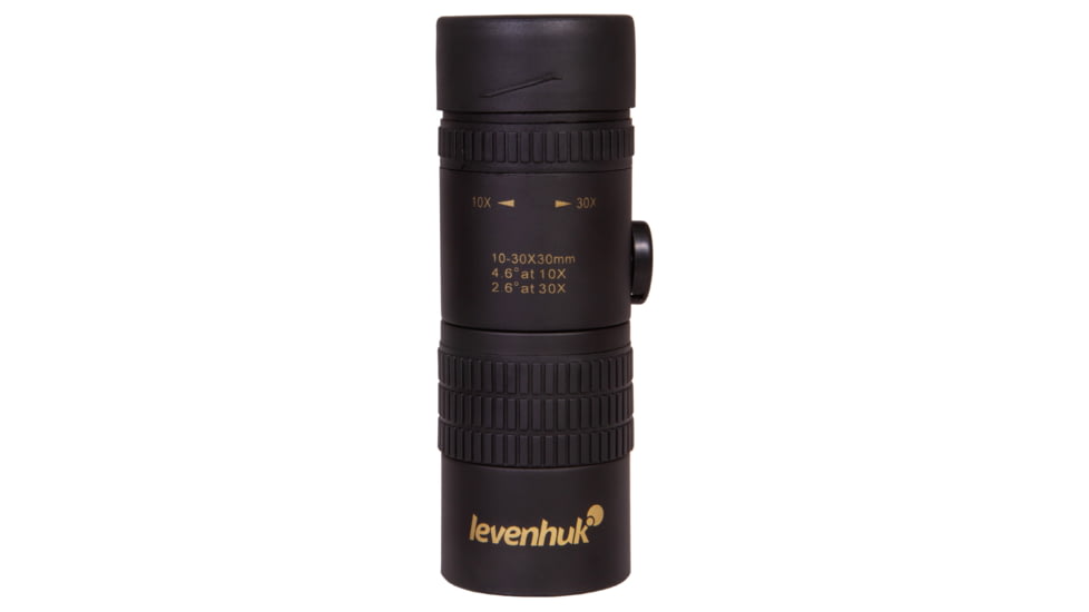Levenhuk Atom 10-30x30 Monocular, Black, Small, 74096
