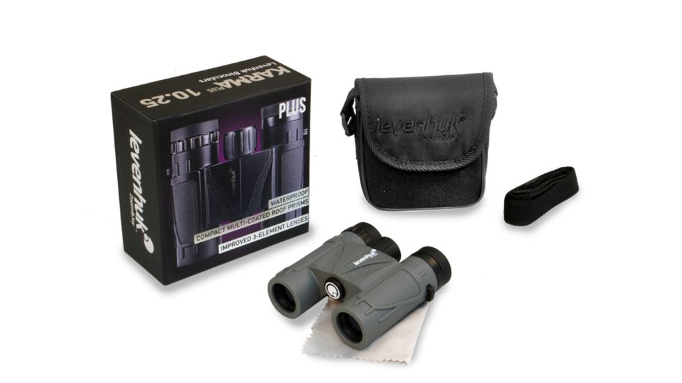 Levenhuk Karma PLUS 10x25 Binoculars, Gray 67706