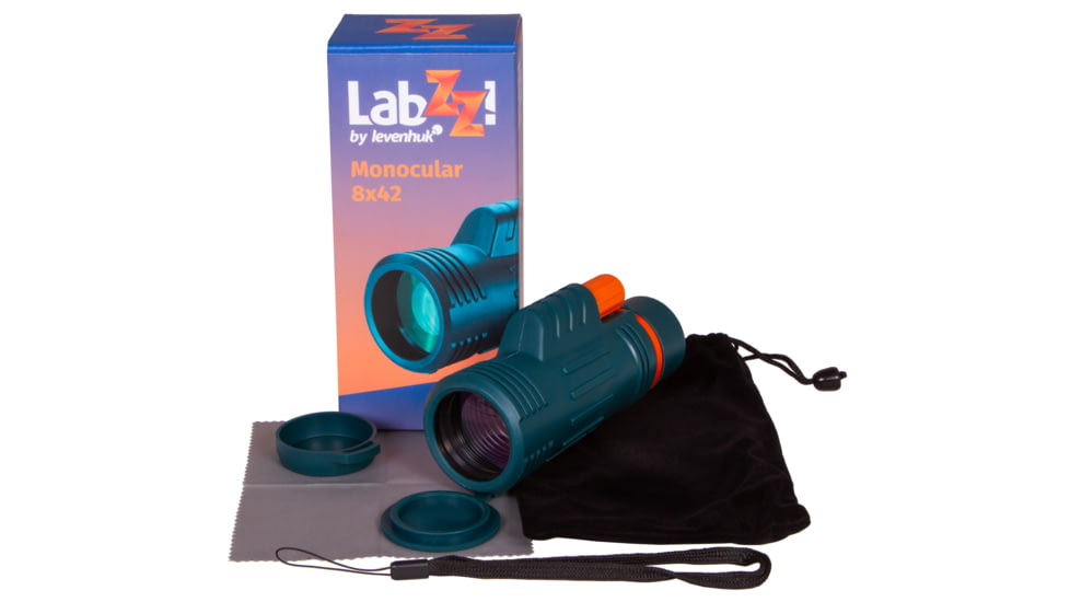 Levenhuk LabZZ MC4 Monocular, Green/Orange, Small, 74097
