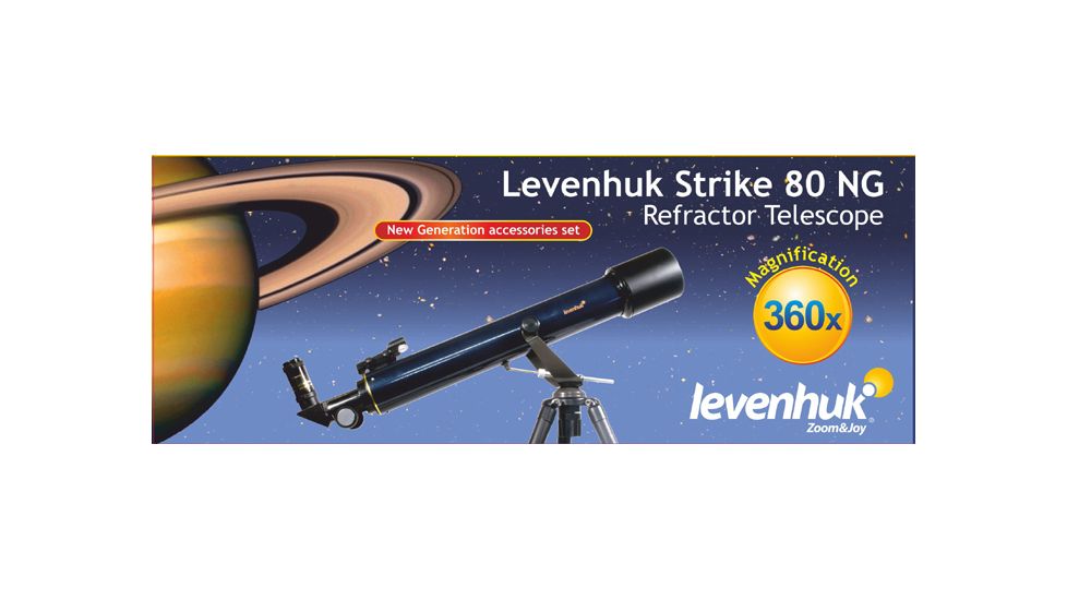 Levenhuk Strike 80 NG Refracting Telescope,Blue, Large 65554