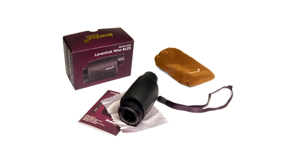Levenhuk Wise 8x25 Monocular, Black, Medium 49147