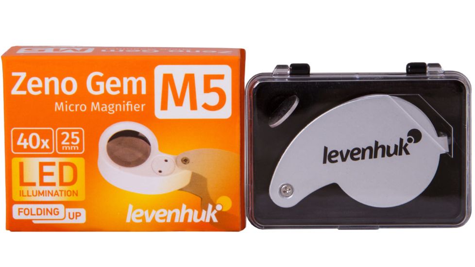 Levenhuk Zeno Gem M5 Magnifier, Silver/White, Small 70436