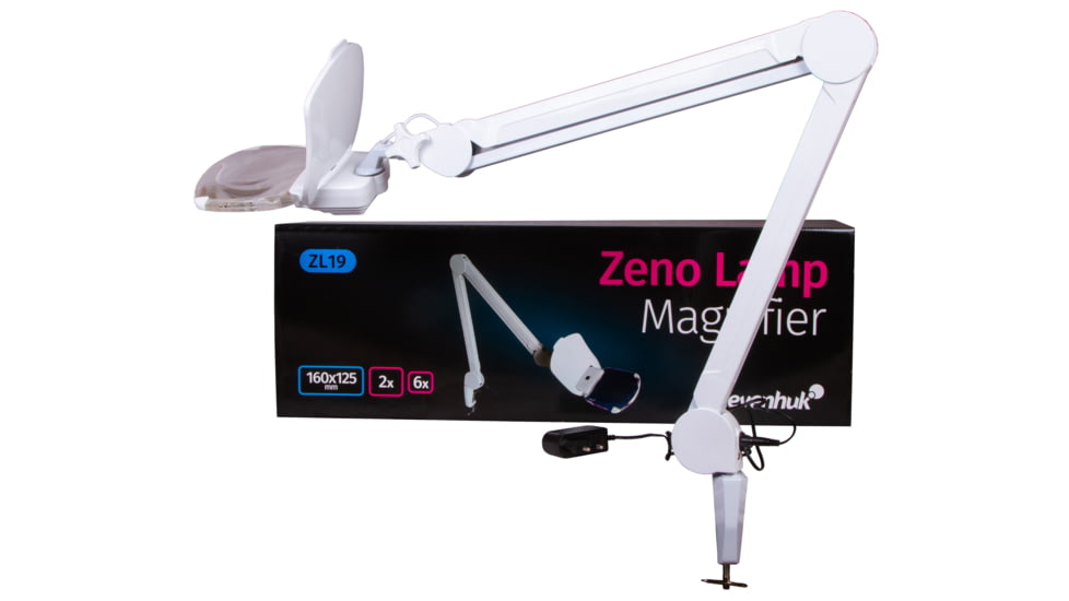 Levenhuk Zeno Lamp ZL19 LED Magnifier, White, Small, 74087