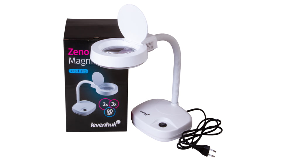 Levenhuk Zeno Lamp ZL3 LUM Magnifier, White, Small, 74078