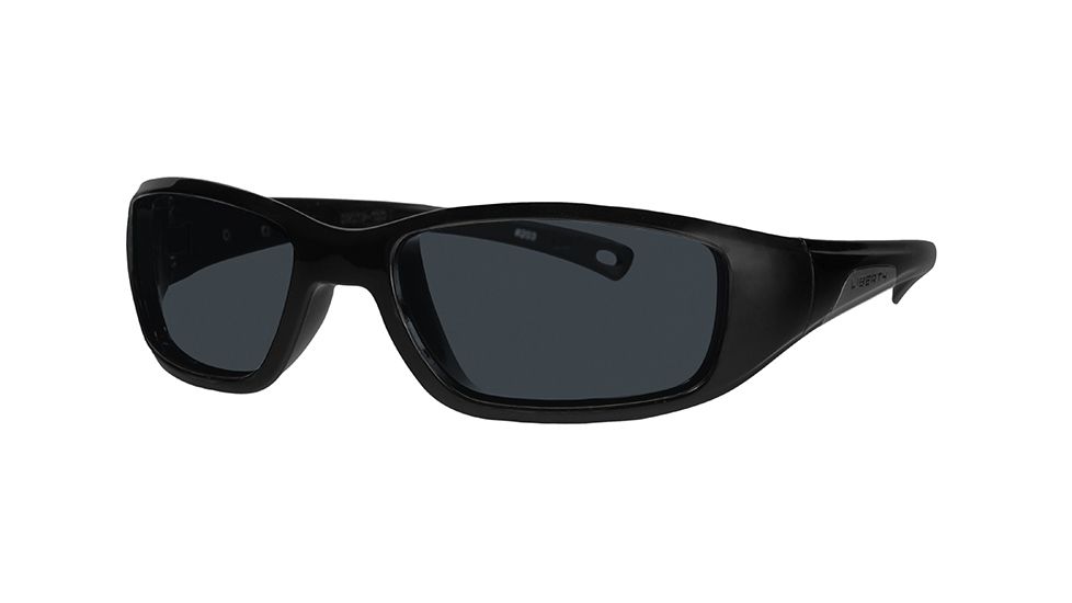 Liberty Sport Suns GLIDE Protective Eyewear Shiny Black Frame,Grey Polar Lens, Unisex GLIDESBLK5717130GPL