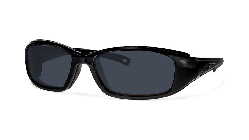 Liberty Sport Suns RIDER Protective Eyewear Shiny Black Frame,Grey Polar Lens, Unisex RIDERSHBK6017130GPL