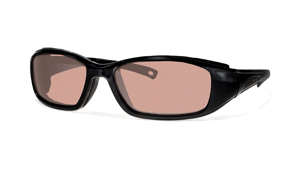 Liberty Sport Suns RIDER Protective Eyewear Shiny Black Frame,Rose Amber Lens, Unisex RIDERSHBK6017130DSL