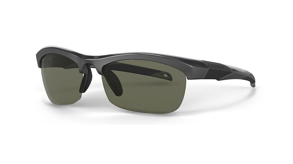 Liberty Sport Suns IT-20 B Protective Eyewear Shiny Gunmetal Frame,Grey/Green w. silver flash Lens, Unisex IT20-BSHGM6020135FP