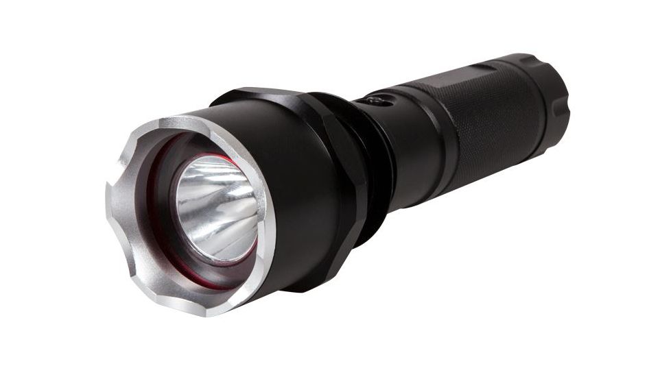 Life Gear Pro Series 400 Tactical Flashlight w/ Red Night Vision &amp; Strobe - 400 Lumens, black LG21-60546-BLA