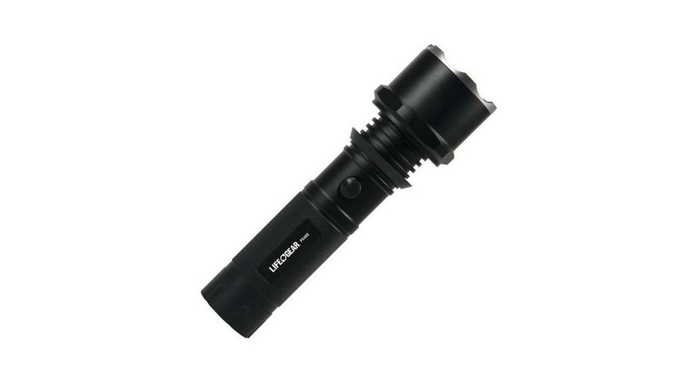 Life Gear Pro Series 400 Tactical Flashlight w/ Red Night Vision &amp; Strobe - 400 Lumens, black LG21-60546-BLA