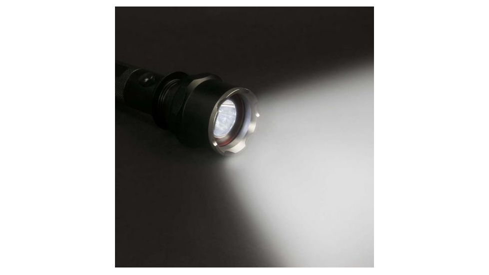 Life Gear Pro Series 400 Tactical Flashlight w/ Red Night Vision &amp; Strobe - 400 Lumens, black LG21-60546-BLA