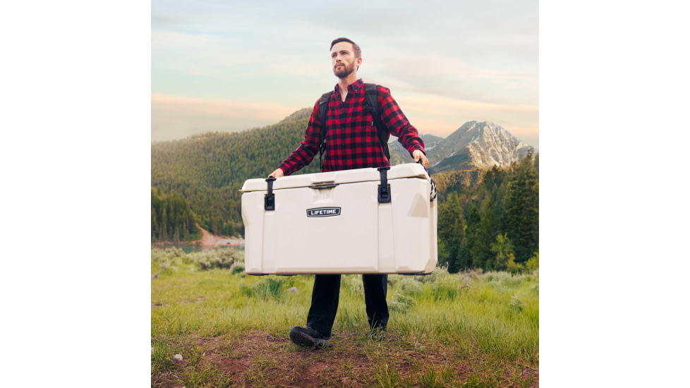 Lifetime Products 115 Quart High Performance Cooler, Khaki/Black, 91000