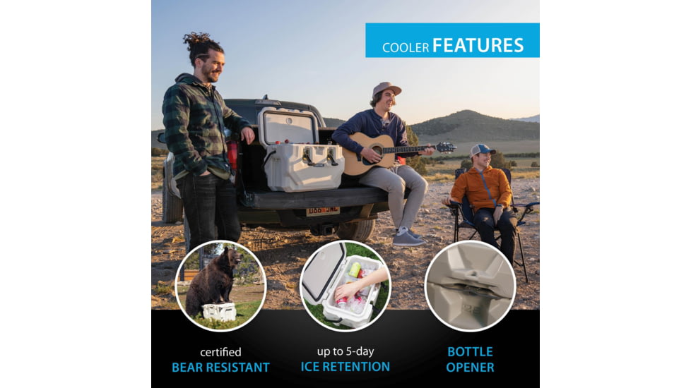 Lifetime Products 28 Quart High Performance Cooler, Pumice/Green, 91178